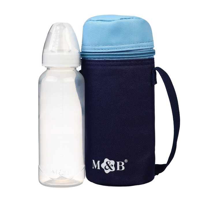 Термосумка для бутылочки M&B цвет синий/голубой, форма тубус - Фото 1