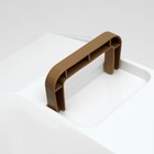 Туалет для кошек фигурный закрытый с совком, 54 х 37 х 40 см, бело-коричневый - Фото 7