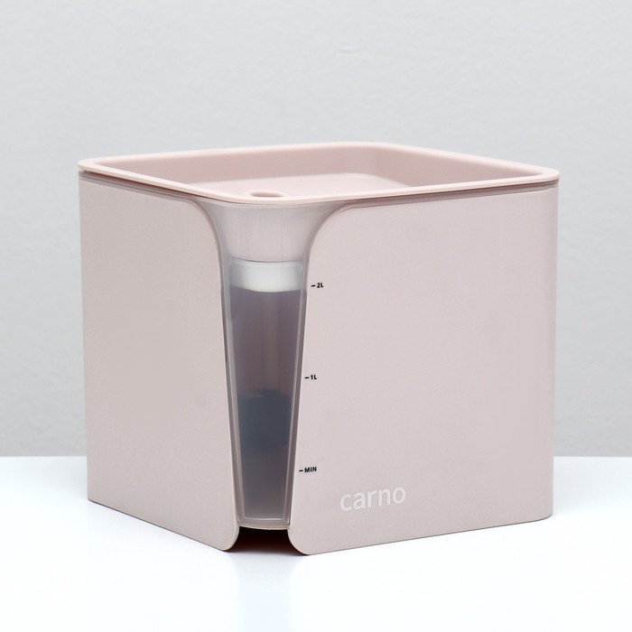Фонтанчик для животных Carno, 2 л, с датчиком воды и фильтром, 18×16 см 2 л, розовый