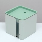 Фонтанчик для животных Carno, 2 л, с датчиком воды и фильтром, 18х16 см 2 л, зелёный - Фото 4