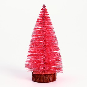 Новогодний декор «Ёлка в розовом цвете с блёстками» 8 × 8 × 15 см