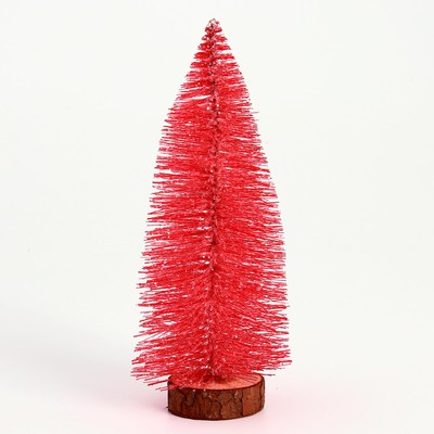 Декор новогодний «Ёлка в розовом цвете с блёстками», 8×8×20 см