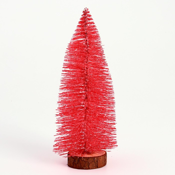 Декор новогодний «Ёлка в розовом цвете с блёстками», 8×8×20 см - Фото 1