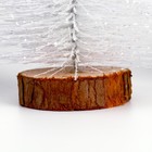 Декор новогодний «Ёлка в белом цвете с блёстками», 8×8×20 см - Фото 3