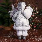 Дед Мороз "С ёлочкой с шариками и подарками" 50 см, серебро - фото 3910421
