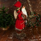 Дед Мороз "С фонариком и веточками" 60 см, красный - Фото 2