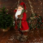 Дед Мороз "С фонариком и веточками" 60 см, красный - Фото 4