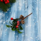 Декор "Зимние грезы" ягоды листочки шишки, 15 см - фото 320125166