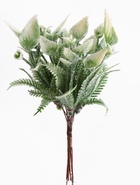 Еловая ветка декоративная «Зимнее волшебство. Сальвия блеск», 13 см - фото 60124414