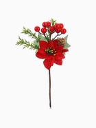 Еловая ветка декоративная «Зимнее волшебство. Грёзы», 19 см (комплект 2 шт) - фото 63079426