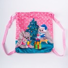 Новогодняя детская сумка для девочки «Зайки и подарки», 35 х 30 см, на новый год - фото 4488162