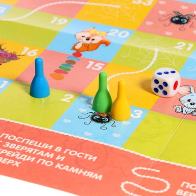 Настольная игра Десятое Королевство «Веселые ходилки» 4 в 1, для девочек