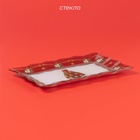 Блюдо Доляна «Новогодняя ель», 25×15 см, стекло, красное - Фото 2