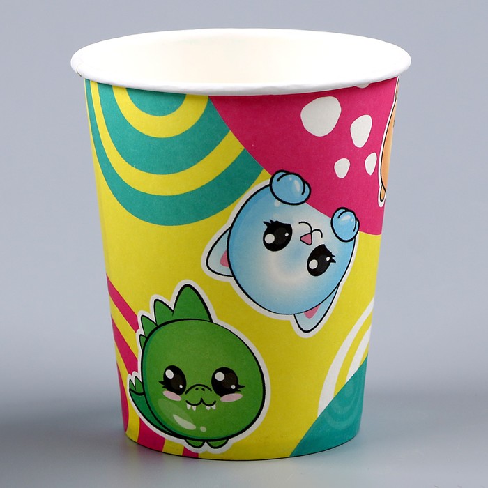 Стакан бумажный «Стикеры», яркие, 250 мл 9826253