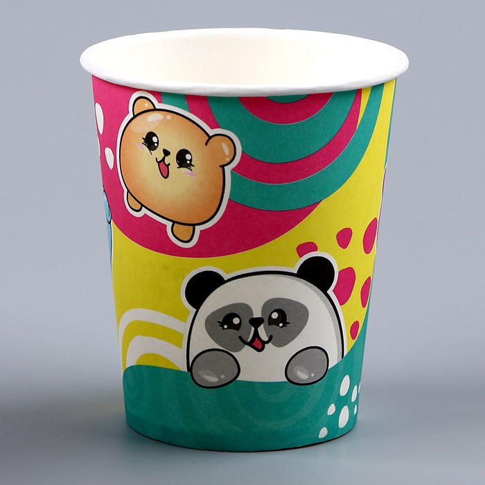 Стакан бумажный «Стикеры», яркие, 250 мл 9826253