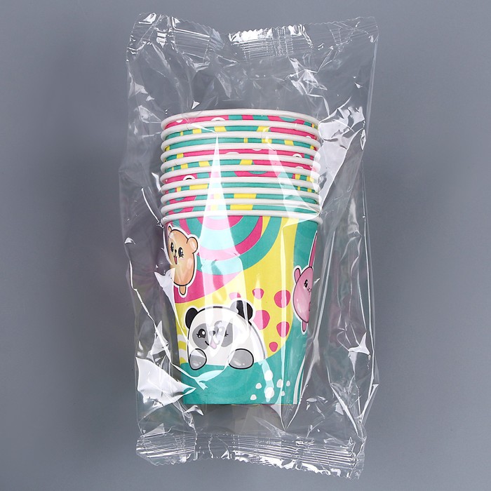 Стакан бумажный «Стикеры», яркие, 250 мл 9826253