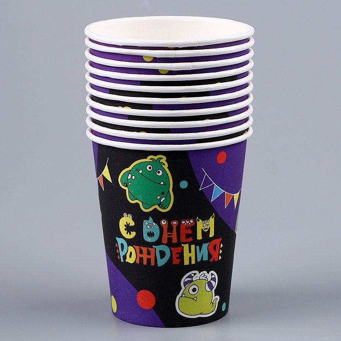 Стакан бумажный «Монстрики», 250 мл 9826255