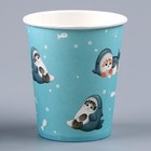 Стакан одноразовый бумажный "Котики", акула, 250мл (комплект 10 шт) - фото 22911984