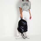 Рюкзак школьный молодёжный Storm, 29х12х37, отдел на молнии, н/карман, чёрный - фото 24260694