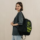 Рюкзак школьный молодёжный Teddy, 29х12х37, отдел на молнии, н/карман, чёрный - фото 24260720