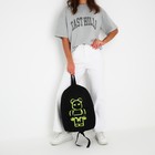 Рюкзак школьный молодёжный Teddy, 29х12х37, отдел на молнии, н/карман, чёрный - фото 24260721