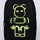 Рюкзак школьный молодёжный Teddy, 29х12х37, отдел на молнии, н/карман, чёрный - фото 24260713