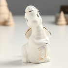 Сувенир керамика "Дракоша в новогоднем колпаке" бело-золотой 5х7х9,5 см - фото 320125401