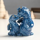 Сувенир керамика "Дракончики - мамина нежность" сине-золотой 5,5х7,5х8,5 см - фото 11038280