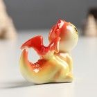 Фигурка керамика «Дракоша Огонёк», с золотом 4×6.5×5.3 см 9506661 - фото 14255356