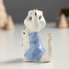 Сувенир керамика "Дракончики мама и малыш Снежок" с золотом 4х6,5х7 см - Фото 3