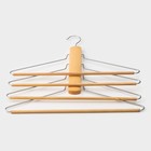 Плечики - вешалки органайзер для одежды многоуровневые LaDо́m Bois, 41×38 см, сорт А, цвет светлое дерево - фото 7704021