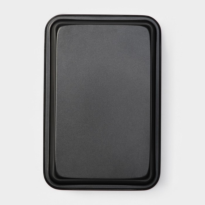 Противень Доляна «Жаклин. Прямоугольник», 30×20×5 см, антипригарное покрытие, цвет чёрный