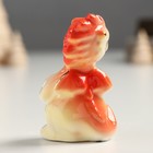 Сувенир керамика "Дракоша с монетой -рубль" оранжево-золотой 3х4х6,8 см - фото 806142945