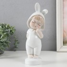 Сувенир керамика "Малышка в пижамке с ушками зайчика" 7,5х8х24 см - фото 3109362
