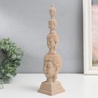 Сувенир полистоун "Четырёхликий будда" песочный 6х6х26,5 см - Фото 4