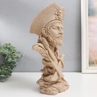 Сувенир полистоун бюст "Пират в шляпе с кинжалом" песочный 13х18х32 см - Фото 2