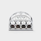 Салфетница Доляна «Кольца», 13×4×9 см, хромированная - Фото 2