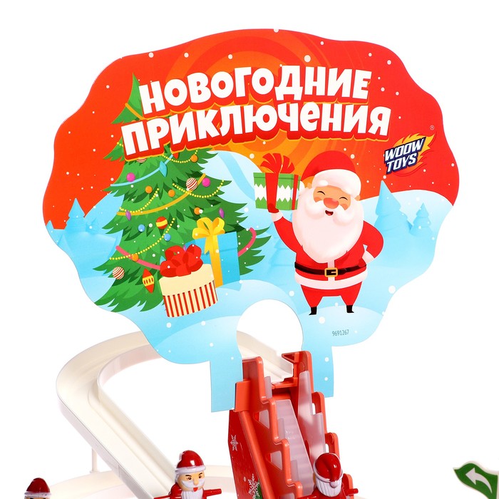 Развивающая игрушка «Дед морозы на лесенке», свет и звук - фото 1907842147