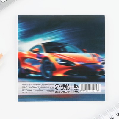 Блокнот 10×10, 16 листов «Машины» МИКС