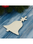 Ёлочные игрушки 2 шт. «Зимнее волшебство. Колокольчик люкс» пластик, 6×10 см, белый - Фото 3