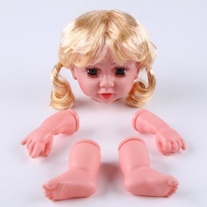 Набор для изготовления куклы: голова с волосами, 2 руки, 2 ноги, на куклы 60 см - Фото 1