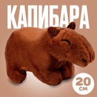 Мягкая игрушка «Капибара», 20 см, цвет тёмно-коричневый - фото 320259764