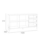 Комод Нуар 011.27, 1600х400х814, Хаки 10055082