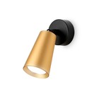 Накладной поворотный спот со сменной лампой TA13135, GU10, 12Вт, цвет чёрный, золото - фото 4128713