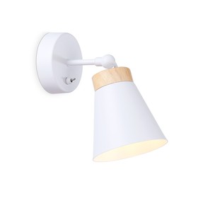 Спот накладной с выключателем в стиле лофт Ambrella light, Traditional, TR8213, E27, цвет белый, светлое дерево