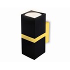 Настенный светильник FW246, GU10, 12Вт, 155х61х80 мм, цвет чёрный, золото - фото 4129245