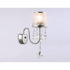 Светильник настенный с абажуром и хрусталём Ambrella light, Traditional, TR4595, 1хE14, цвет хром