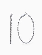 Серьги кольца плетёные QF «Крученый», d=5.5 см, цвет серебро - Фото 1