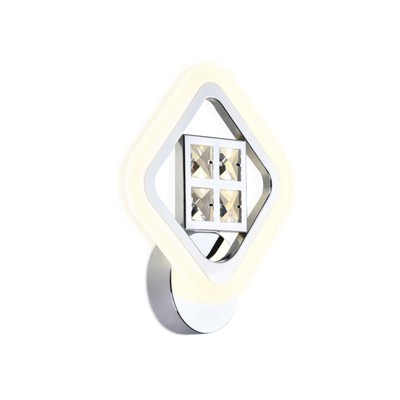 Настенный светодиодный светильник с хрусталём FA285, 15Вт, 260х230х60 мм, цвет хром