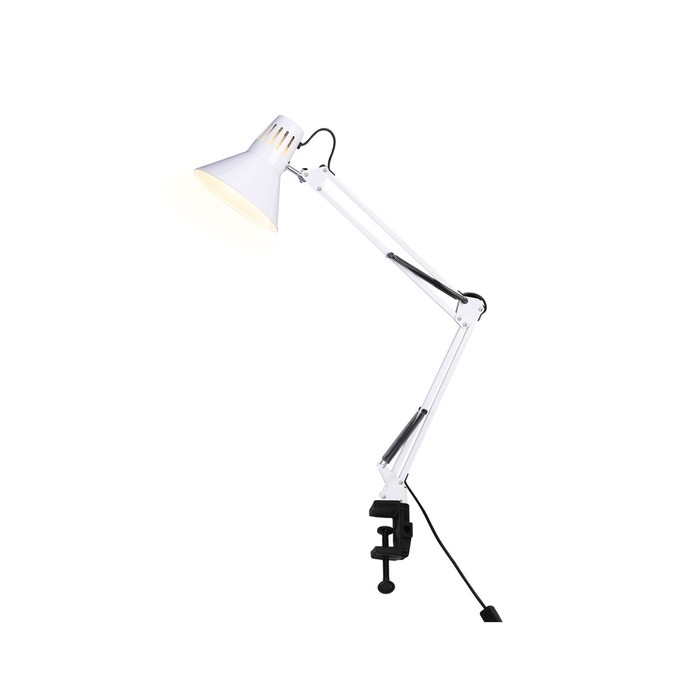 Настольная лампа со сменной лампой E27 на струбцине Ambrella light, Desk, DE7719, E27, цвет белый